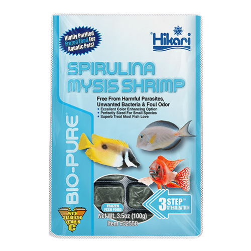 Hikari Bio-Pure Frozen Spirulina Mysis Shrimp 3.5 oz cube pack