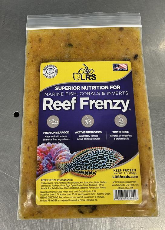 LRS Reef Frenzy frozen aquarium food 8 oz package