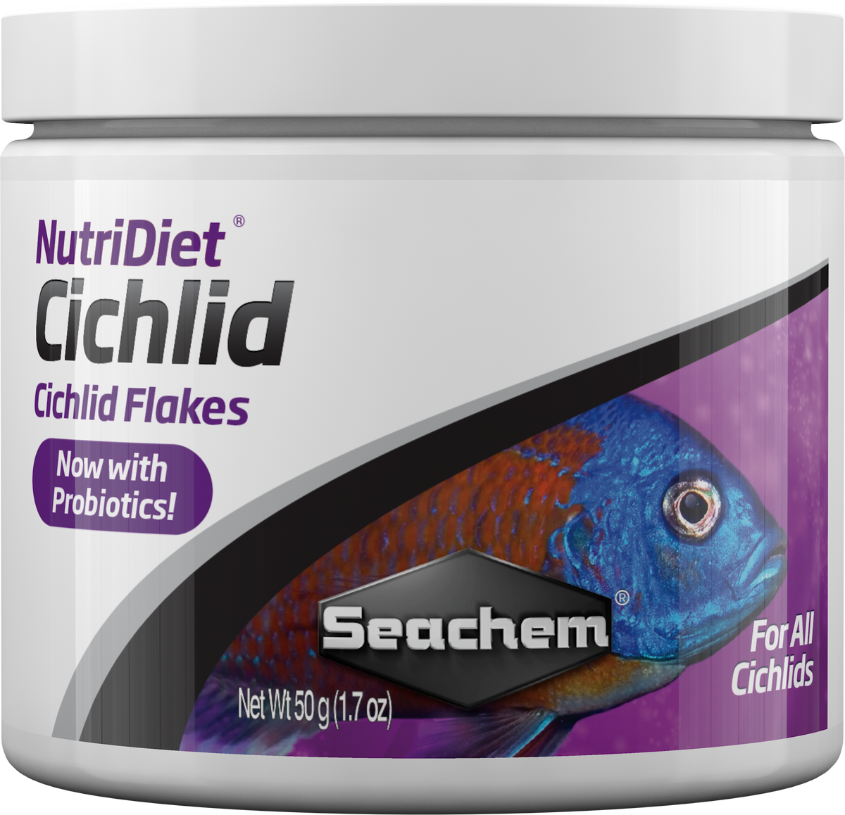 Seachem NutriDiet Cichlid 50 g - official Seachem product package image